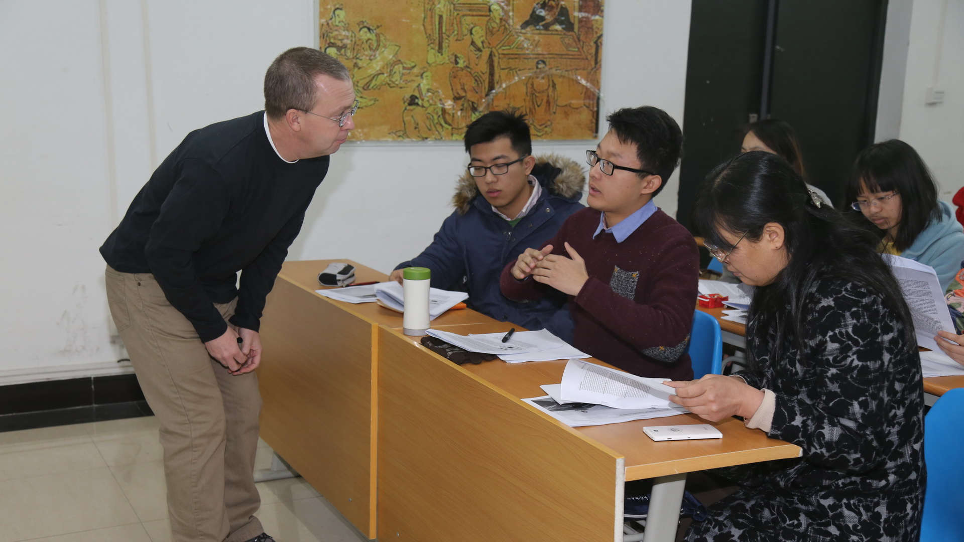 Steven Harris教授与学生交流
