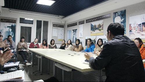 学院党总支副书记作动员讲话